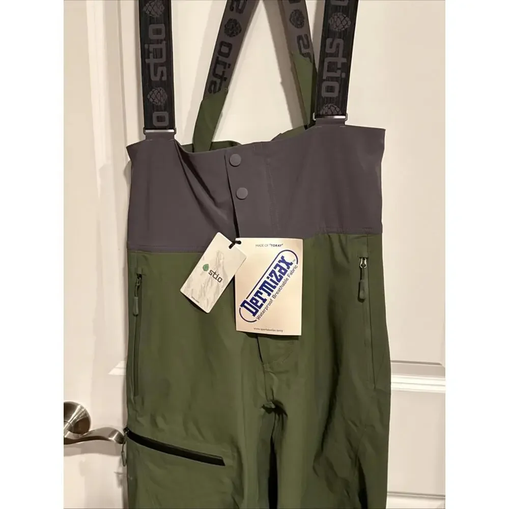 Stio Men's Environ Bib Pine Forest Size Medium Regular NWT $459 MSRP - Picture 8 of 11